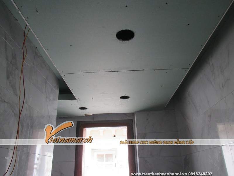 Thi công trần thạch cao cho nhà chị Phương ở Ciputra 01
