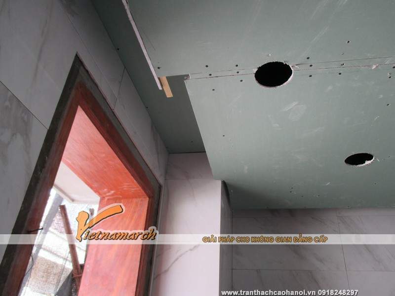 Thi công trần thạch cao cho nhà chị Phương ở Ciputra 03