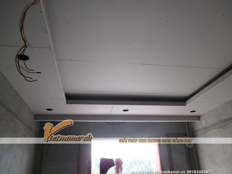 Thi công trần thạch cao cho nhà chị Phương ở Ciputra 07