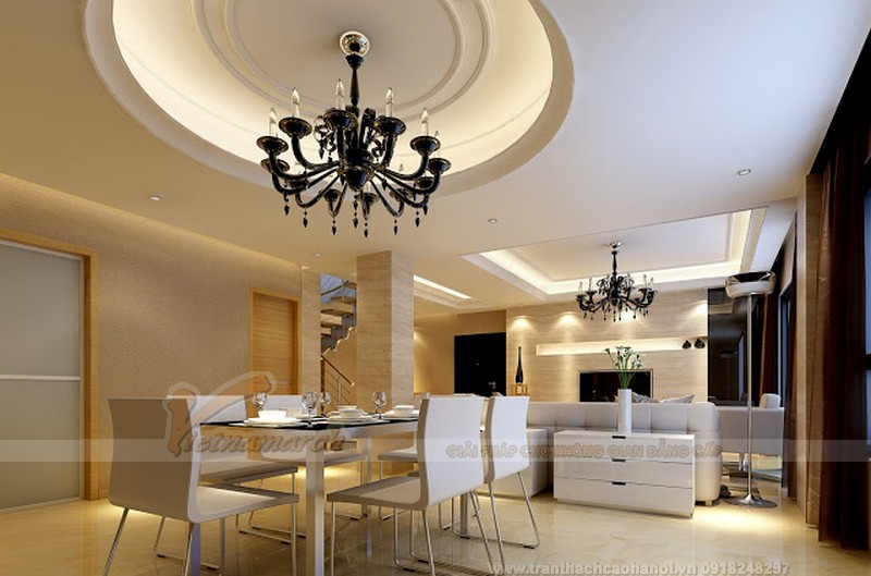 Thi công trần thạch cao CHUNG CƯ và hệ thống đèn điện chiếu sáng: