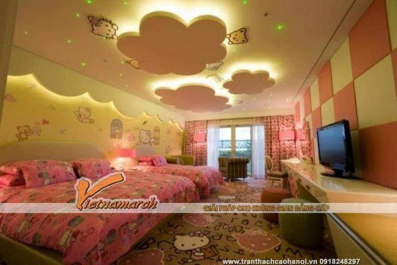 Tư vấn thiết kế phòng trẻ em cực cool với trần thạch cao 01