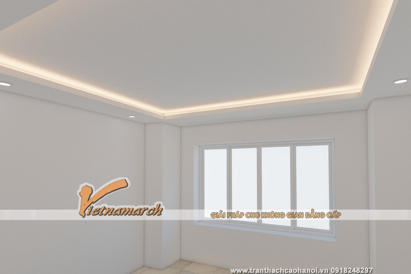 mẫu thiết kế trần thạch cao cho nhà phố 03