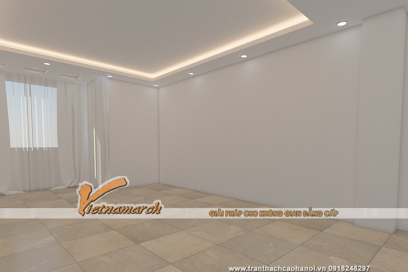 mẫu thiết kế trần thạch cao cho nhà phố 05