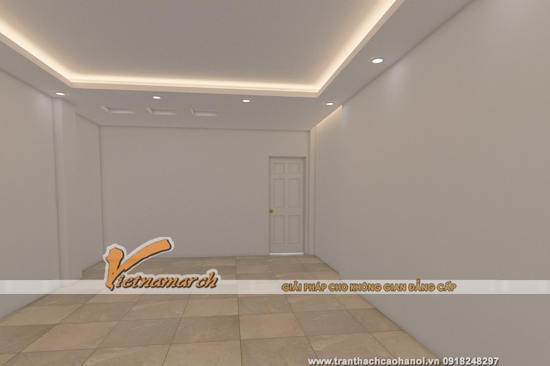 mẫu thiết kế trần thạch cao cho nhà phố 06