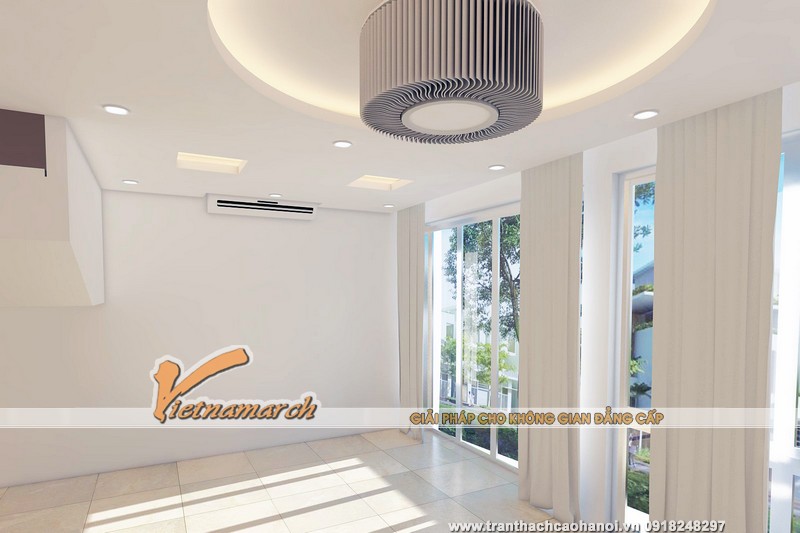 mẫu thiết kế trần thạch cao cho nhà phố 10