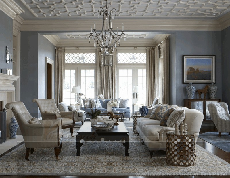 1001 mẫu trần thạch cao cổ điển đẹp 2018