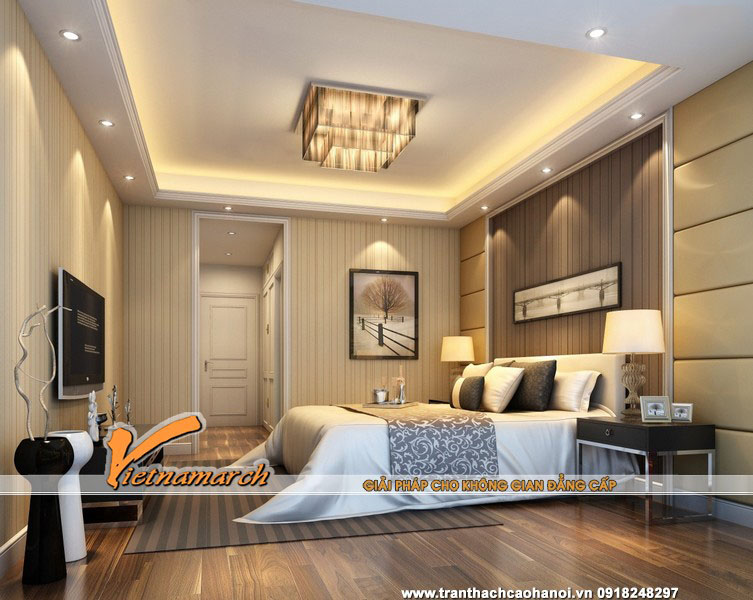 Mẫu trần thạch cao hiện đại cho không gian phòng ngủ
