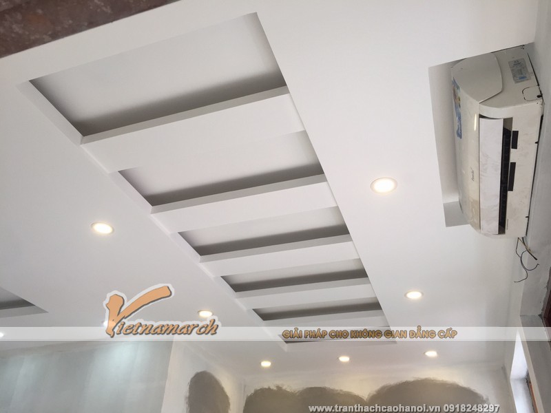 Sơn bả maxilite 2 lớp hoàn hảo cho hệ trần đẹp trắng sáng