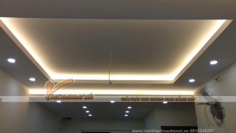 Hoàn thiện thi công trần và đèn led âm trần