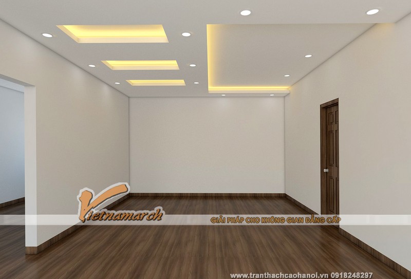 Bản thiết kế trần thạch cao nhà anh Quanhg - Đông Anh
