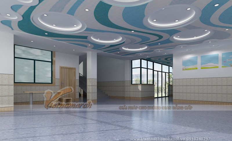 Mẫu trần thạch cao cho trường mầm non 01