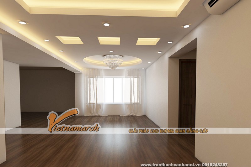 Mẫu trần thạch cao phòng khách đẹp