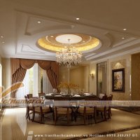 Mẫu trần thạch cao phòng bếp