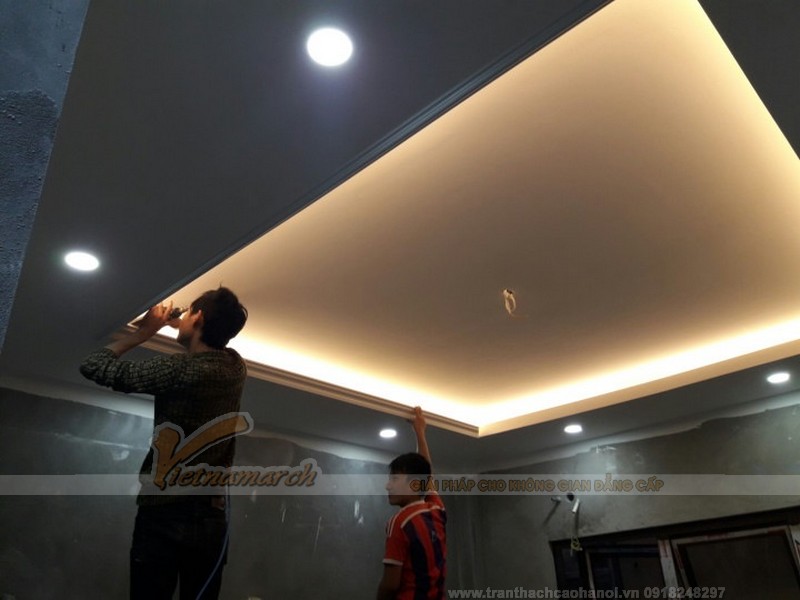 Lắp đặt hệ thống đèn điện chiếu sáng âm trần 