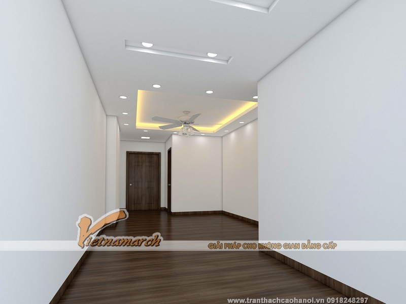 Thiết kế trần thạch cao phòng khách cho nhà anh Chương ở Lê Trọng Tấn - Hà Đông 02