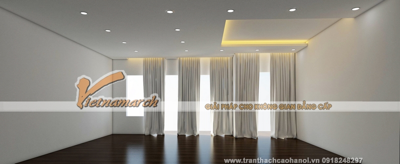 Thiết kế trần thạch cao phòng ngoài tầng 3 và 4
