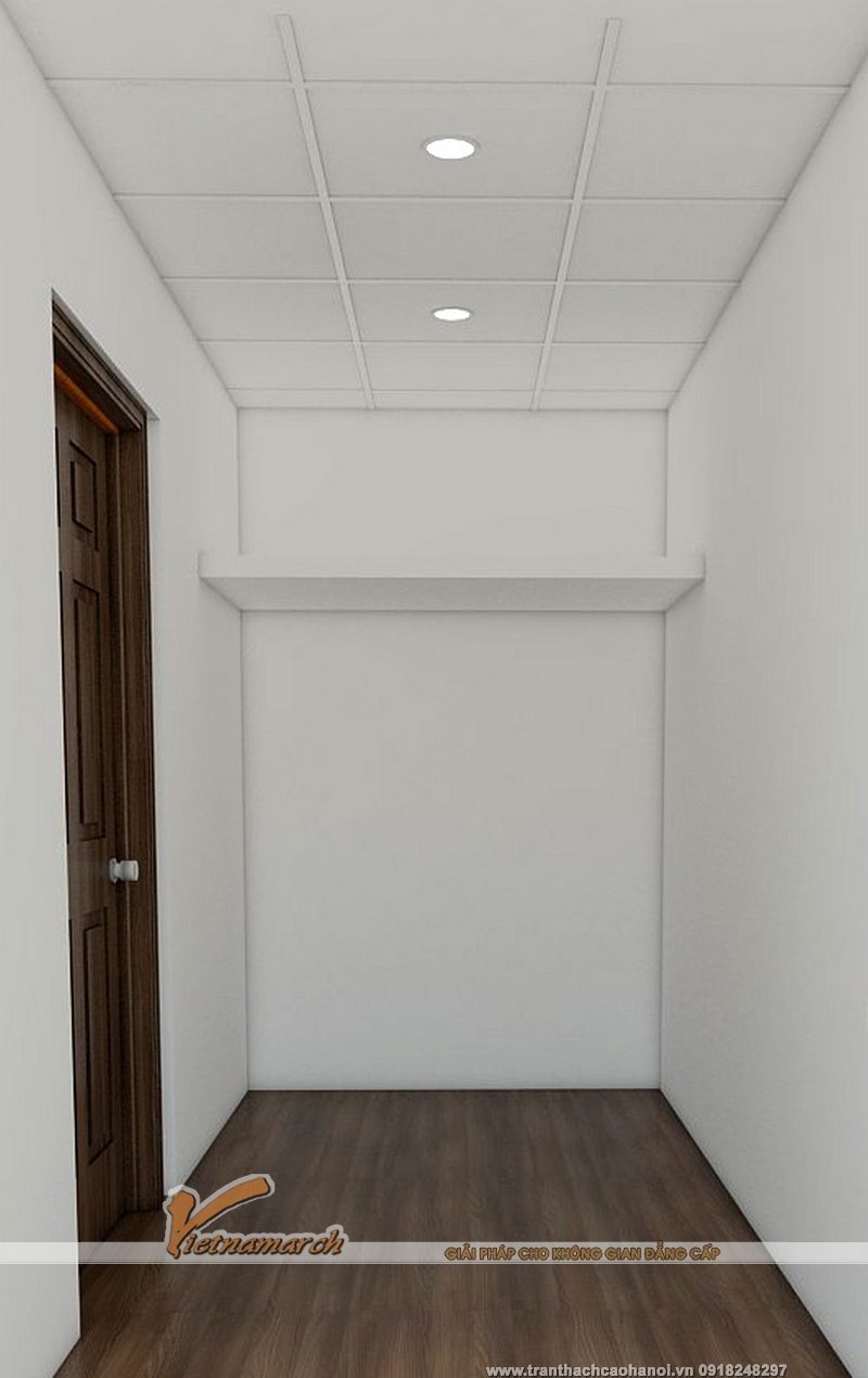 Thiết kế trần thạch cao nhà vệ sinh cho nhà chị Quyên ở Trung Văn, Nam Từ Liêm, Hà Nộ