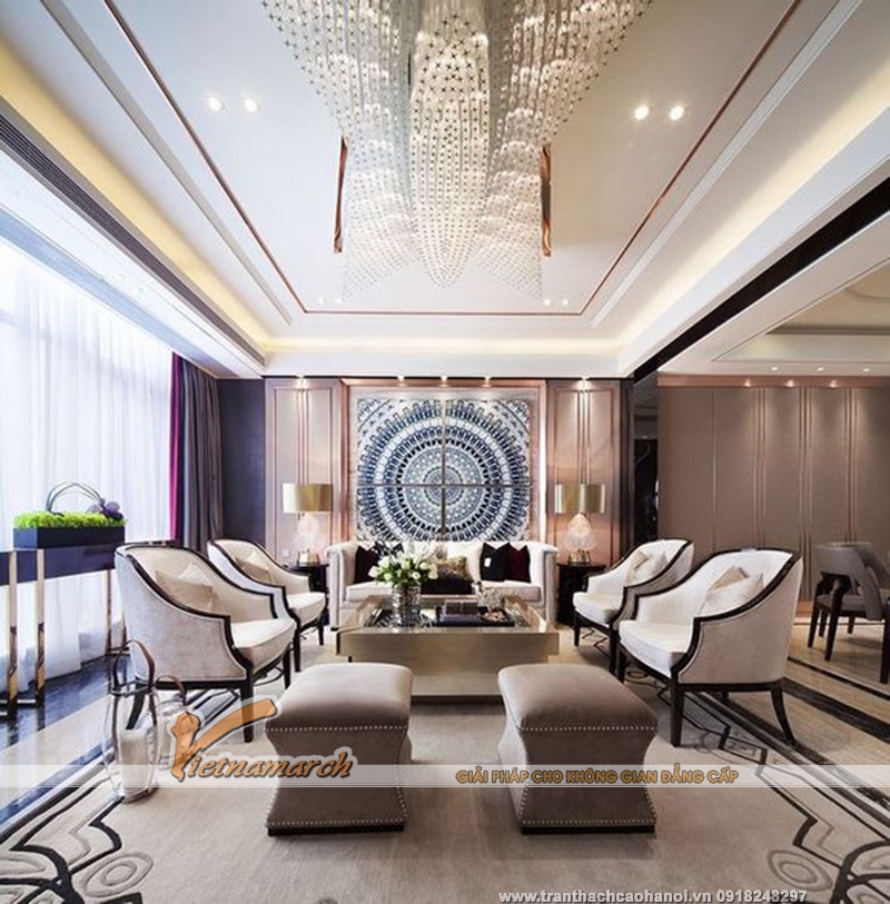 Mẫu thiết kế trần thạch cao đẹp 02