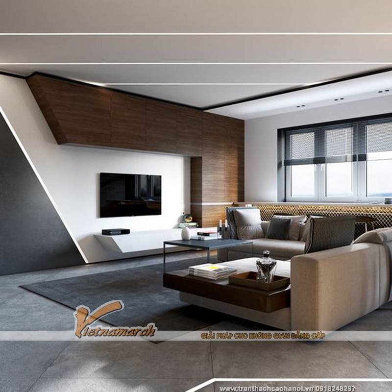 Mẫu thiết kế trần thạch cao đẹp 03