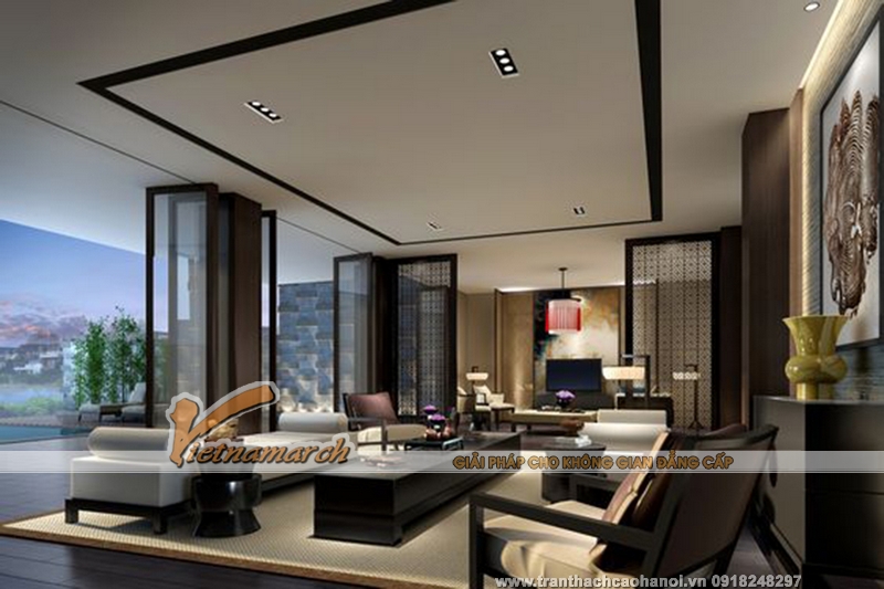 Mẫu thiết kế trần thạch cao đẹp 04
