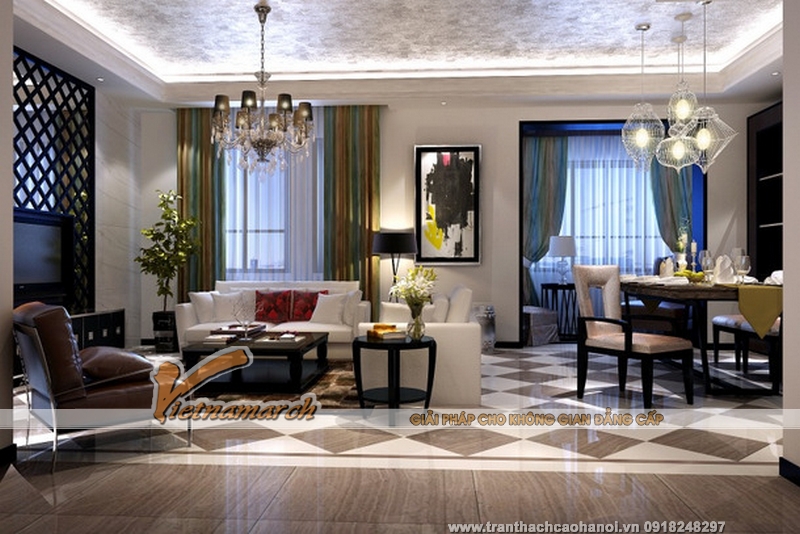 Mẫu trần thạch cao đẹp thanh lịch 07