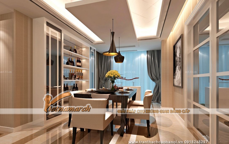 Đèn trần hiện đại trong các thiết kế trần thạch cao 03