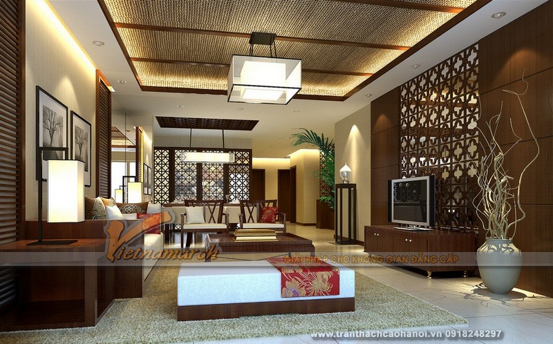 mẫu trần thạch cao hợp phong thủy