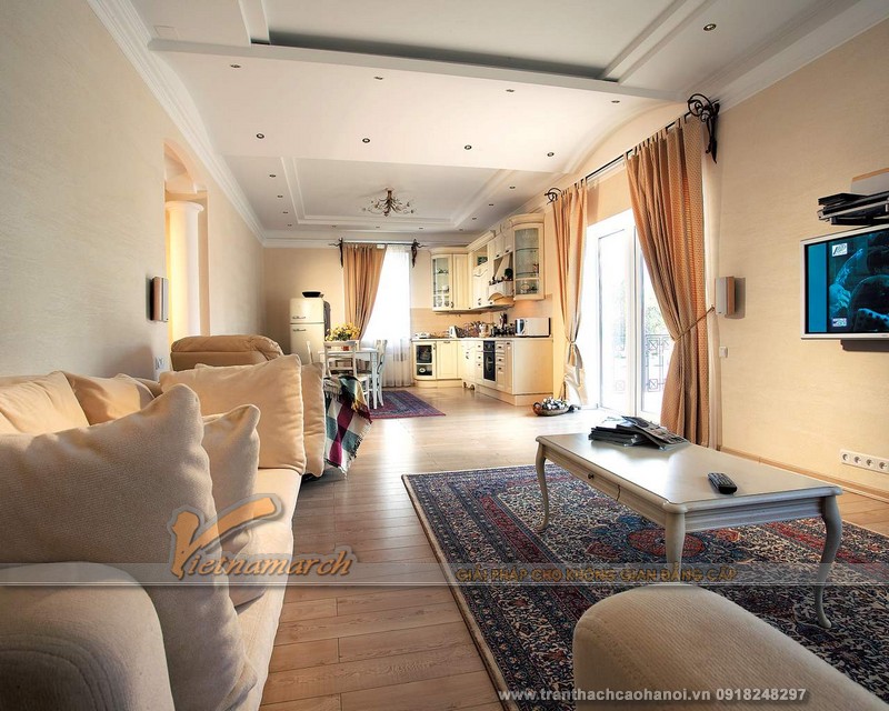 mẫu thiết kế trần thạch cao cho nhà nhỏ 06