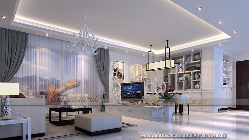 mẫu trần thạch cao giật cấp đẹp 06