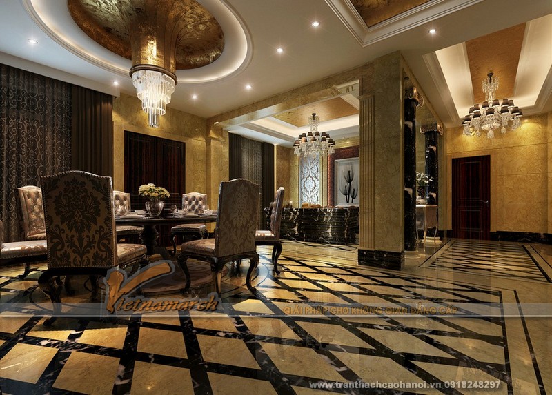 mẫu trần thạch cao giật cấp đẹp 10