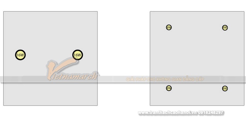 cách bố trí đèn LED âm trần hợp lý 03 cách bố trí đèn LED âm trần hợp lý 03