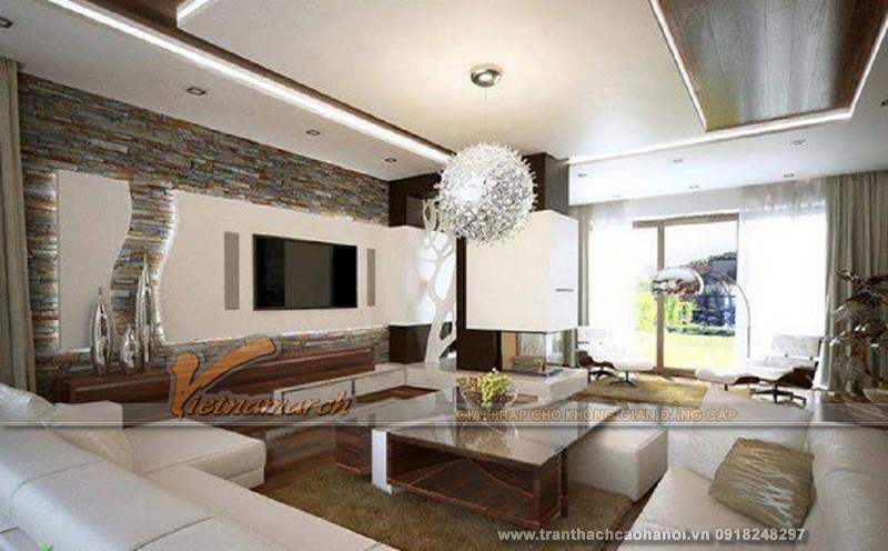 Mẫu thiết kế trần thạch cao hiện đại đẹp 06