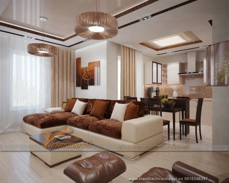 Mẫu thiết kế trần thạch cao hiện đại đẹp 14