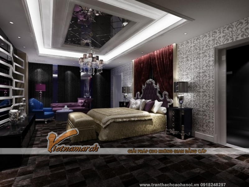 Ý tưởng trang trí trần thạch cao đẹp cho phòng ngủ 03