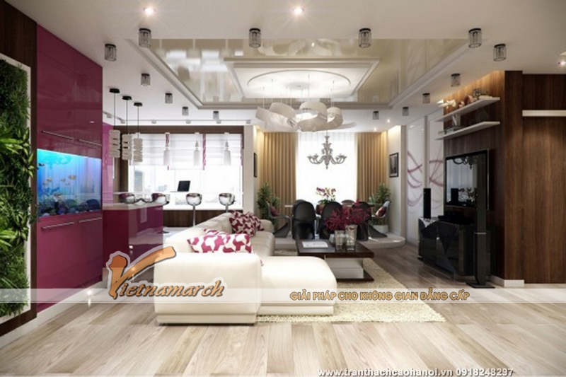 Mẫu thiết kế trần thạch cao phòng khách ấn tượng và cá tính 07