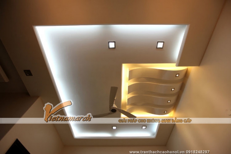 Mẫu trần thạch cao đẹp được thiết kế và thi công tại Điện Biên 04