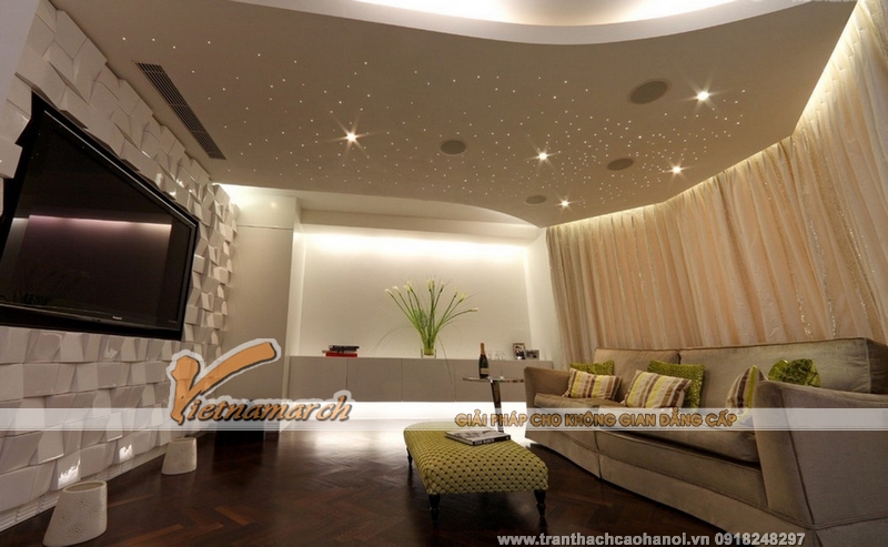 Mẫu trần thạch cao đẹp được thiết kế và thi công tại Điện Biên 05