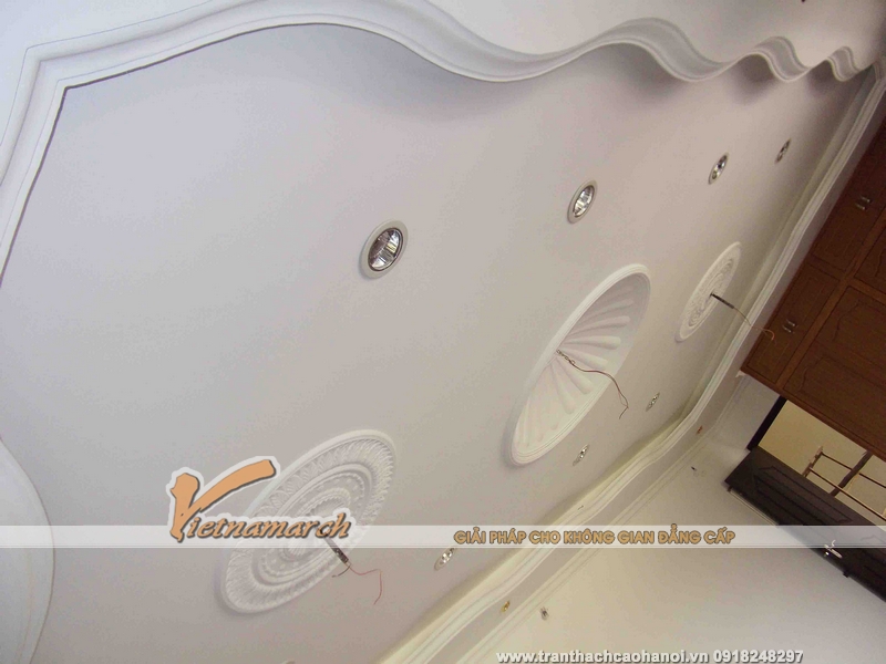Mẫu trần thạch cao đẹp được thiết kế và thi công tại Điện Biên 06