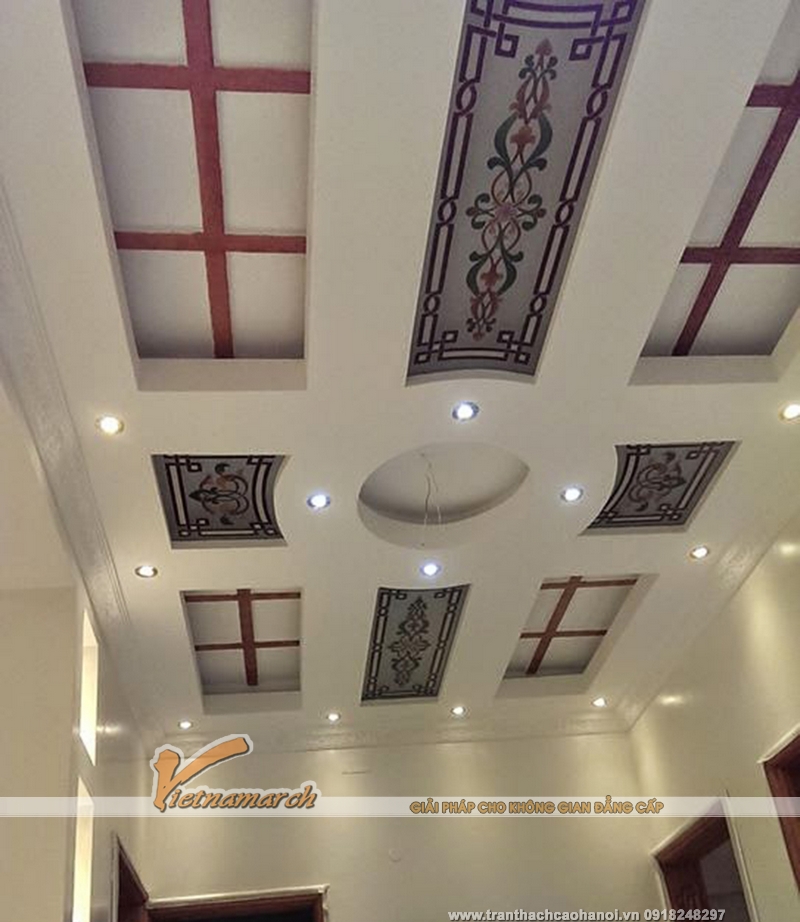 Mẫu trần thạch cao đẹp được thiết kế và thi công tại Điện Biên 10