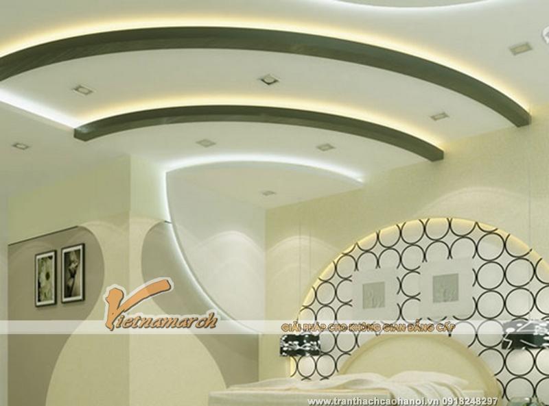 Mẫu trần thạch cao đẹp được thiết kế và thi công tại Phú Thọ 01