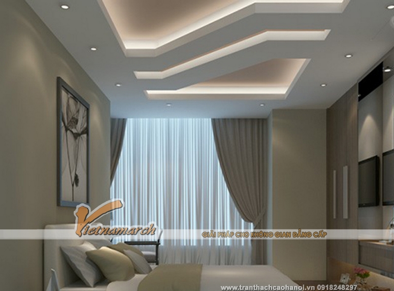 Mẫu trần thạch cao đẹp được thiết kế và thi công tại Phú Thọ 02
