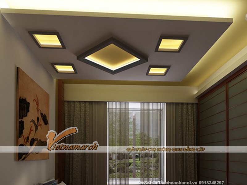 Mẫu trần thạch cao đẹp được thiết kế và thi công tại Phú Thọ 08