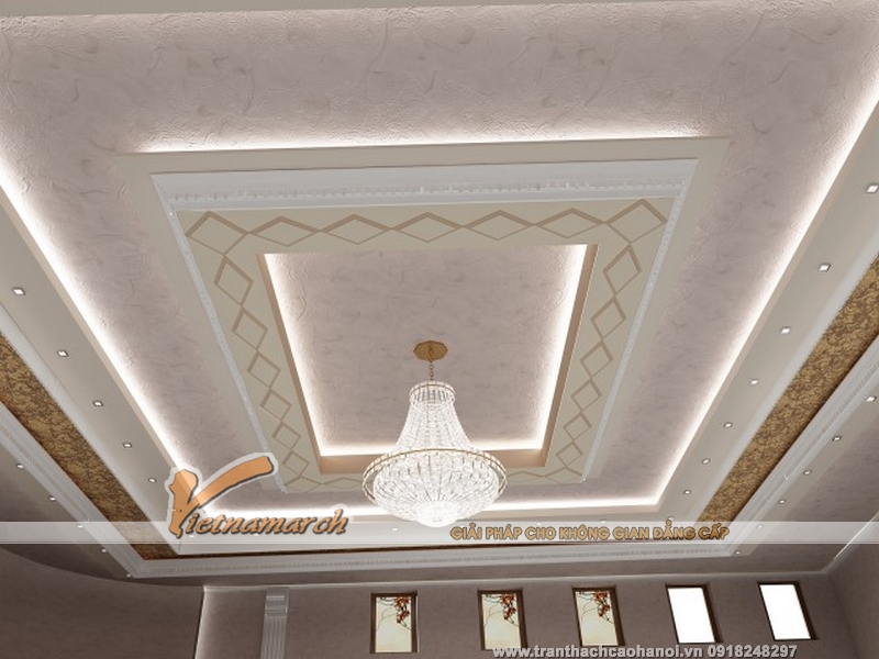 Mẫu trần thạch cao đẹp được thiết kế và thi công tại Phú Thọ 10