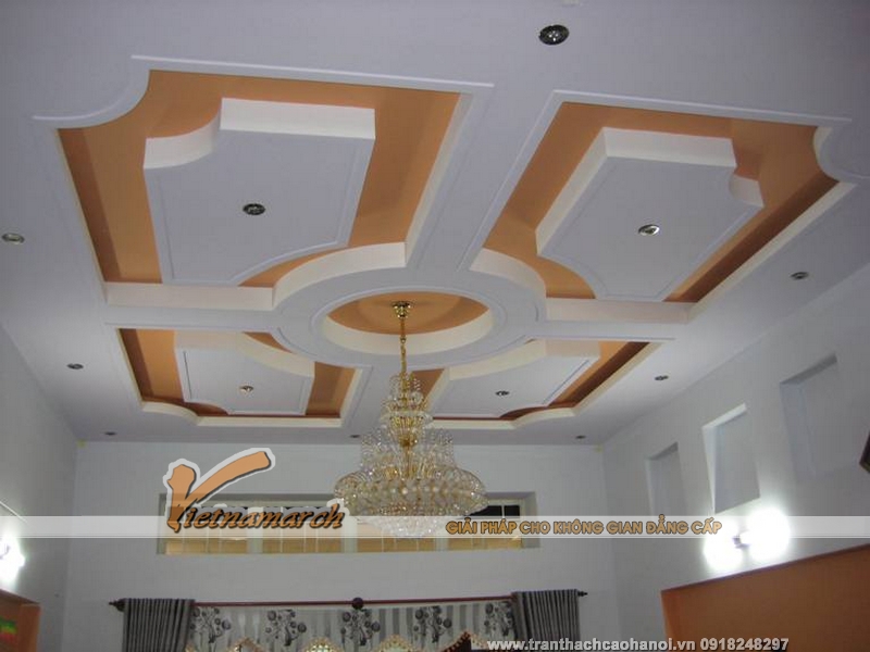 Mẫu thiết kế trần thạch cao sang trọng và cá tính tại Thái Bình 04