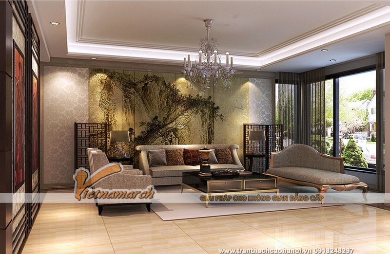 Mẫu thiết kế trần thạch cao theo phong cách châu Á đẹp 03 Mẫu thiết kế trần thạch cao theo phong cách châu Á đẹp 03