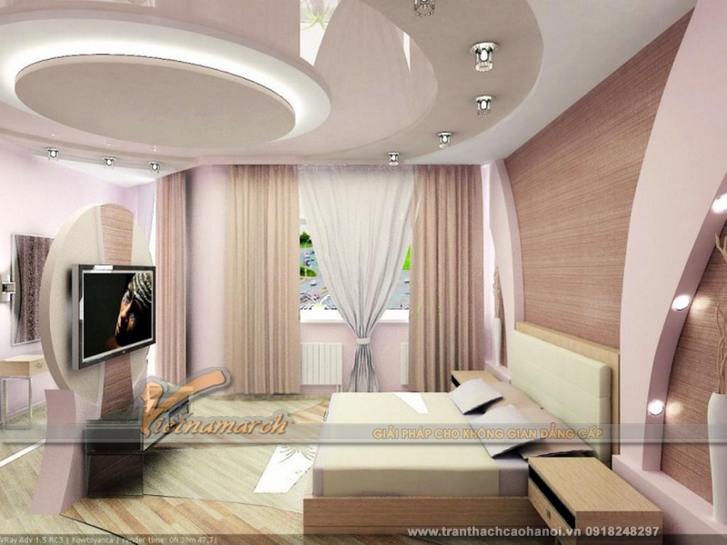 Mẫu thiết kế trần thạch cao đẹp đơn giản và thanh lịch 06