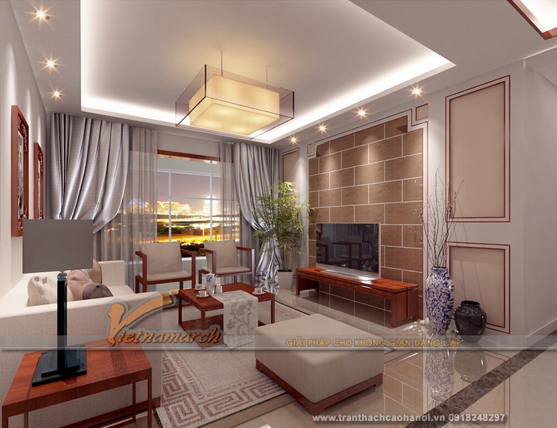 Mẫu thiết kế trần thạch cao đẹp đơn giản và thanh lịch 08
