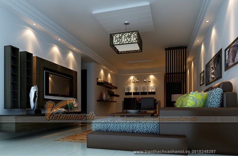 Mẫu thiết kế trần thạch cao đẹp đơn giản và thanh lịch 03
