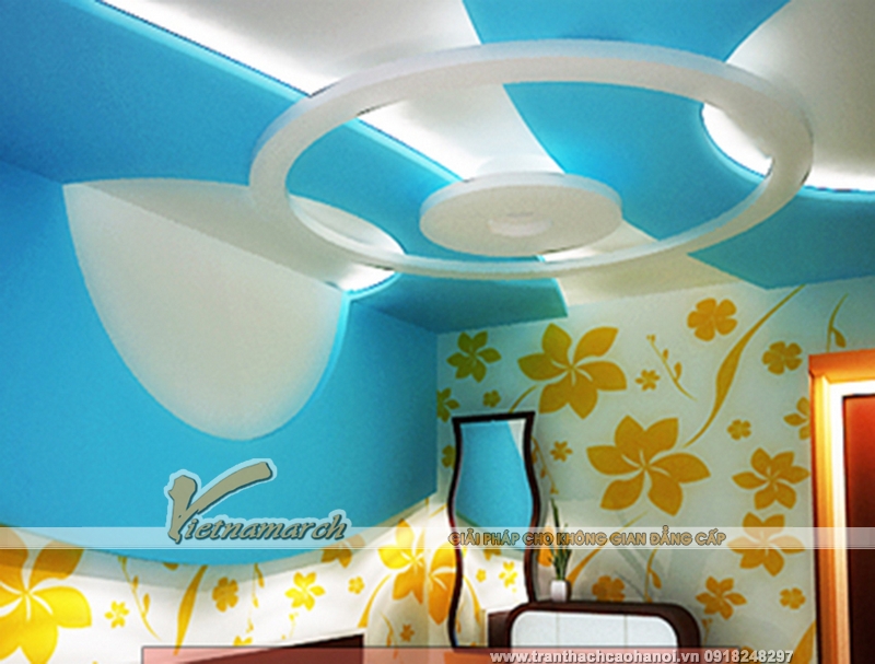 Mẫu thiết kế trần thạch cao đẹp thanh lịch 09